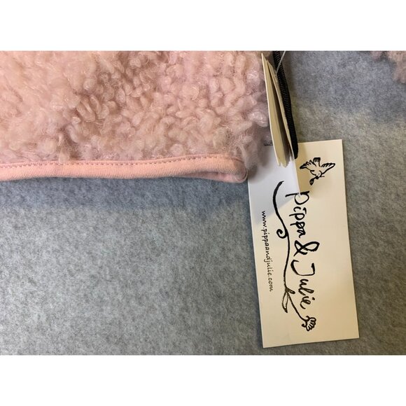 New Pippa and Julie Girls Infant Baby 0 3 months Sherpa Long SLeeve Pink Faux Fu - Picture 5 of 5